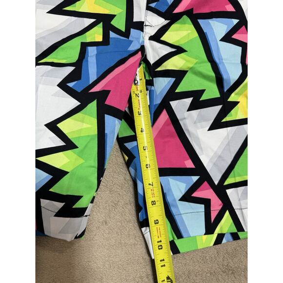 Loudmouth Golf Shorts Geometric Multicolor Stretch Summer Short Retro 34x10.5 - Picture 6 of 7